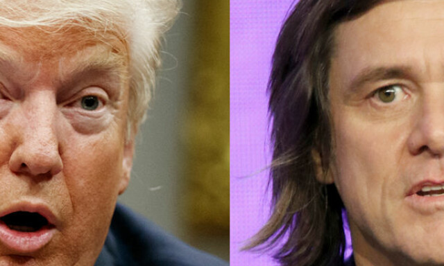 Jim Carrey brenner Trump på korset i ny kunst